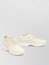 Hogan Interactive Low Top Sneakers Leather Mesh Sole In Neutral