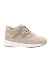 Hogan Interactive Low-top Sneakers In Nude