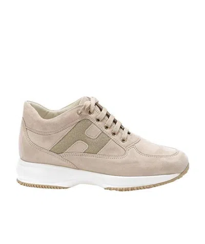 Hogan Interactive Low-top Sneakers In Nude