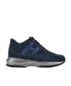 Hogan Interactive Low-top Suede Sneakers In Black