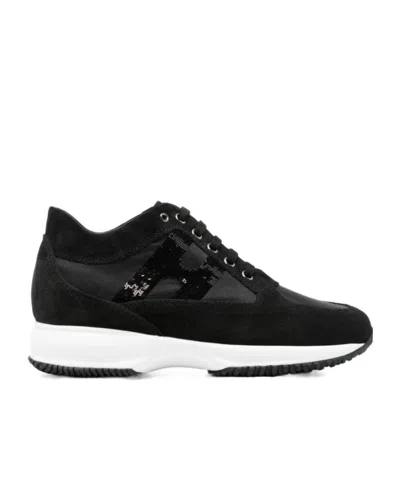 Hogan Interactive Low-top Sneakers In Black