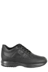 Hogan Interactive Model Sneakers With Rubber Sole And Premium Leather In Black