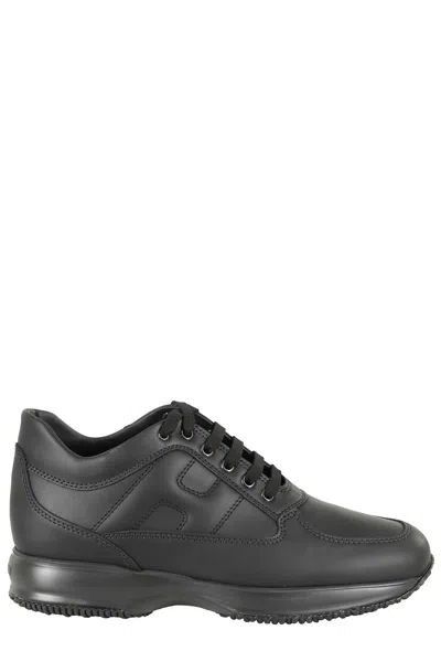 Hogan Interactive Model Sneakers With Rubber Sole And Premium Leather In Gray