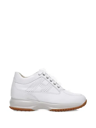 Hogan White Interactive Breathable Details Sneakers