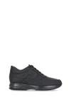 Hogan Interactive Model Sneakers With Rubber Sole And Premium Leather In Black