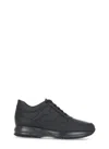 Hogan Interactive Model Sneakers With Rubber Sole And Premium Leather In Black