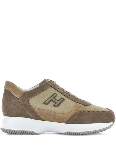Hogan Interactive Sneakers In Brown