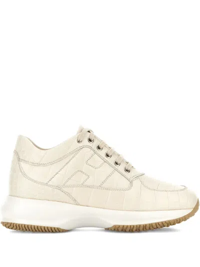 Hogan Interactive Sneakers In Brown