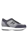 Hogan Interactive Sneakers In Suede And Smooth Leather With Technical Fabric Inserts In Multi