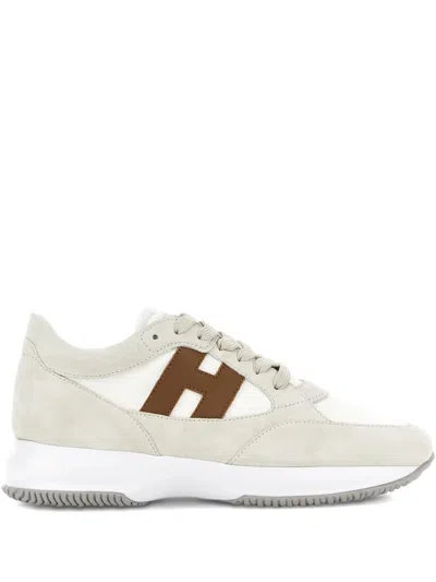 Hogan Interactive Sneakers In Brown