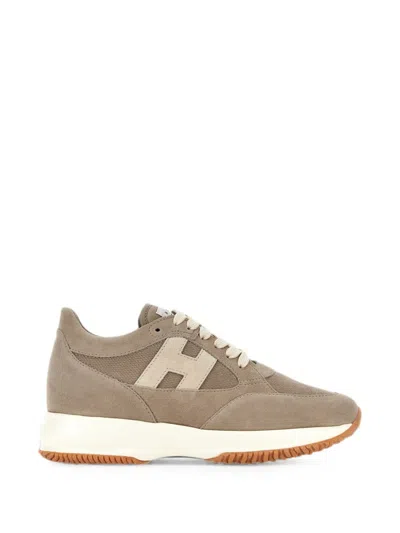 Hogan Beige H-stripes Sneakers In Neutral