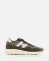 Hogan Interactive Panelled Leather Sneakers In Fango Bianco