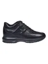 Hogan Interactive Sneakers With Toggled Tongue And Side H Logo In Nero