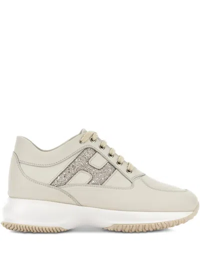 Hogan Interactive Sneakers In Neutral