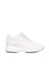 Hogan Interactive Suede Sneakers In Yogurt
