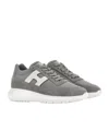 Hogan Interactive 3 Grey Suede Blend Sneakers In Gray