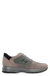 Hogan Suede Interactive Sneakers Rubber Sole In Gray