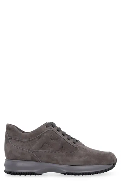 Hogan Interactive Suede Sneakers In Grey