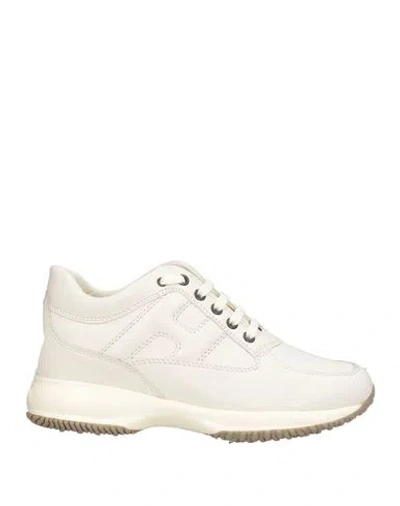 Hogan Interactive Woman Sneakers Light Grey Size 8 Leather In Gray