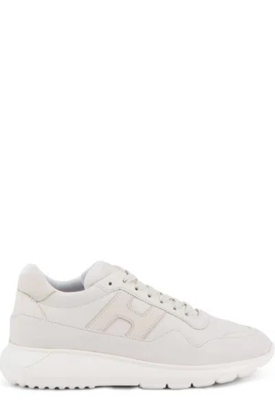 Hogan White Smooth Leather Sneakers