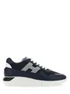 Hogan 3 Blue Leather Blend Sneakers In Blue