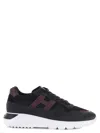 Hogan Interactive 3 Lace-up Sneakers In Nero/bordeau