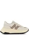 Hogan Beige Sneakers With Padded Ankle And Logo Accents