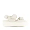 Hogan Round-headed Flat Sandals In White