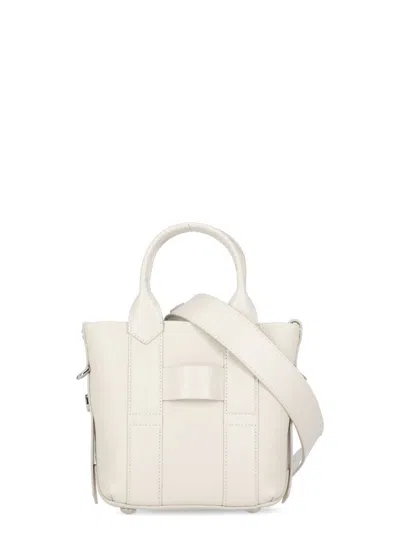 Hogan Ivory Pebbled Leather Hand Bag