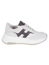 Hogan Ivory Suede And Nappa Leather Low-top Sneakers In Multi