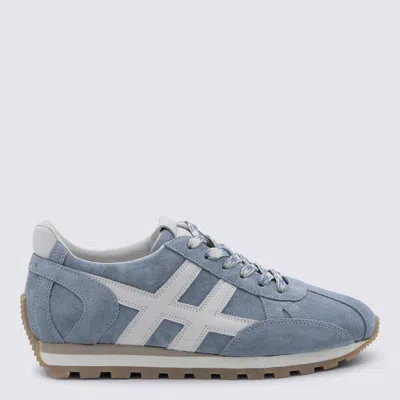 Hogan Jeans Leather Sneakers In Black
