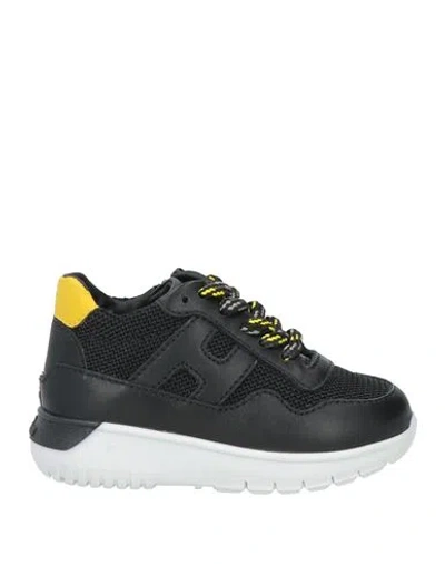 Hogan Babies'  Junior Newborn Boy Sneakers Black Size 9c Textile Fibers, Leather