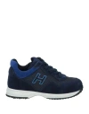 Hogan Junior Toddler Boy Sneakers Navy Size 10c Leather, Textile Fibers In Blue