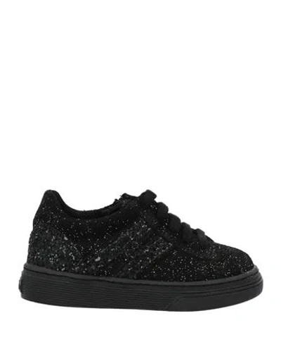 Hogan Babies'  Junior Toddler Girl Sneakers Black Size 10c Leather, Textile Fibers