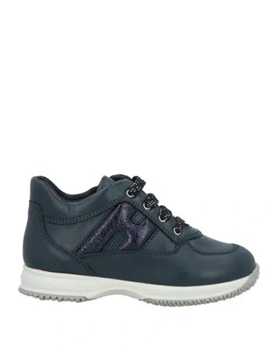 Hogan Babies'  Junior Toddler Sneakers Midnight Blue Size 9c Leather In Black