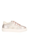 Hogan Junior Toddler Sneakers Platinum Size 9c Leather In Neutral