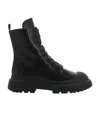Hogan Lace-up Combat Boots In Black