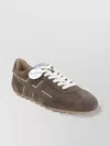 Hogan Suede Upper Sneakers With Contrasting Stitching In Brown