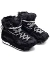 Hogan Lace-up Leather Bootie In Black