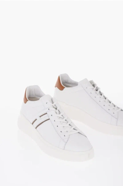 Hogan H601 Laced H Patch Sneakers In White