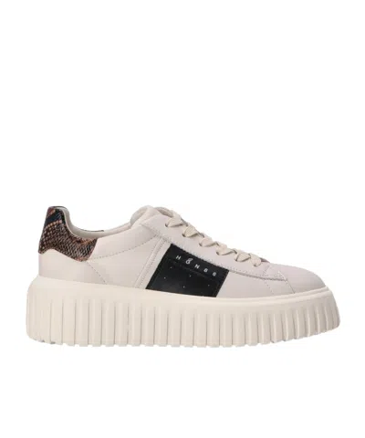 Hogan Lace-up Low-cut Casual Shoes In Nude