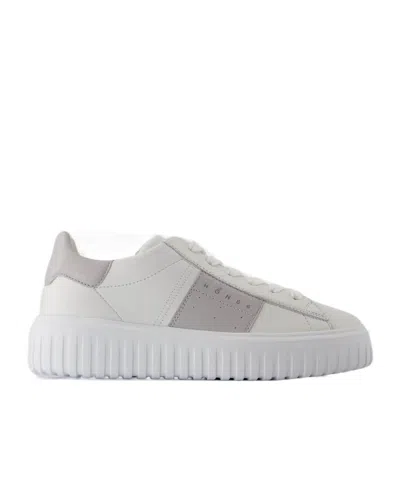 HOGAN H-STRIPES LEATHER SNEAKERS