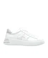Hogan Leather Sneakers With Glittered Patch In White
