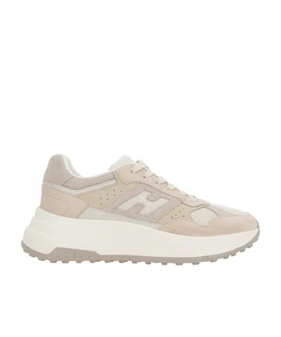 Hogan Lace-up Low-cut Sneakers In Nude