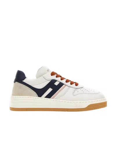 HOGAN HOGAN LOGO PATCH LACE-UP SNEAKERS