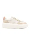 Hogan H-stripe Platform Sneakers In Neutral