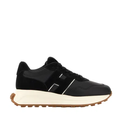Hogan Lace-up Shoes With Smooth In Black