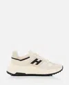 Hogan H669 Lace-up Leather Shoes In Beige
