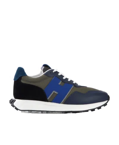 Hogan Lace Up Sneakers In Black