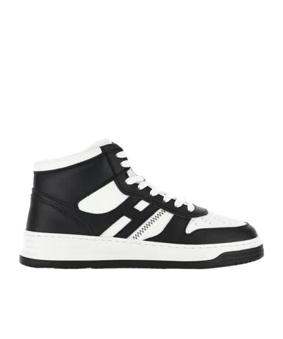 Hogan Lace Up Sneakers In Black